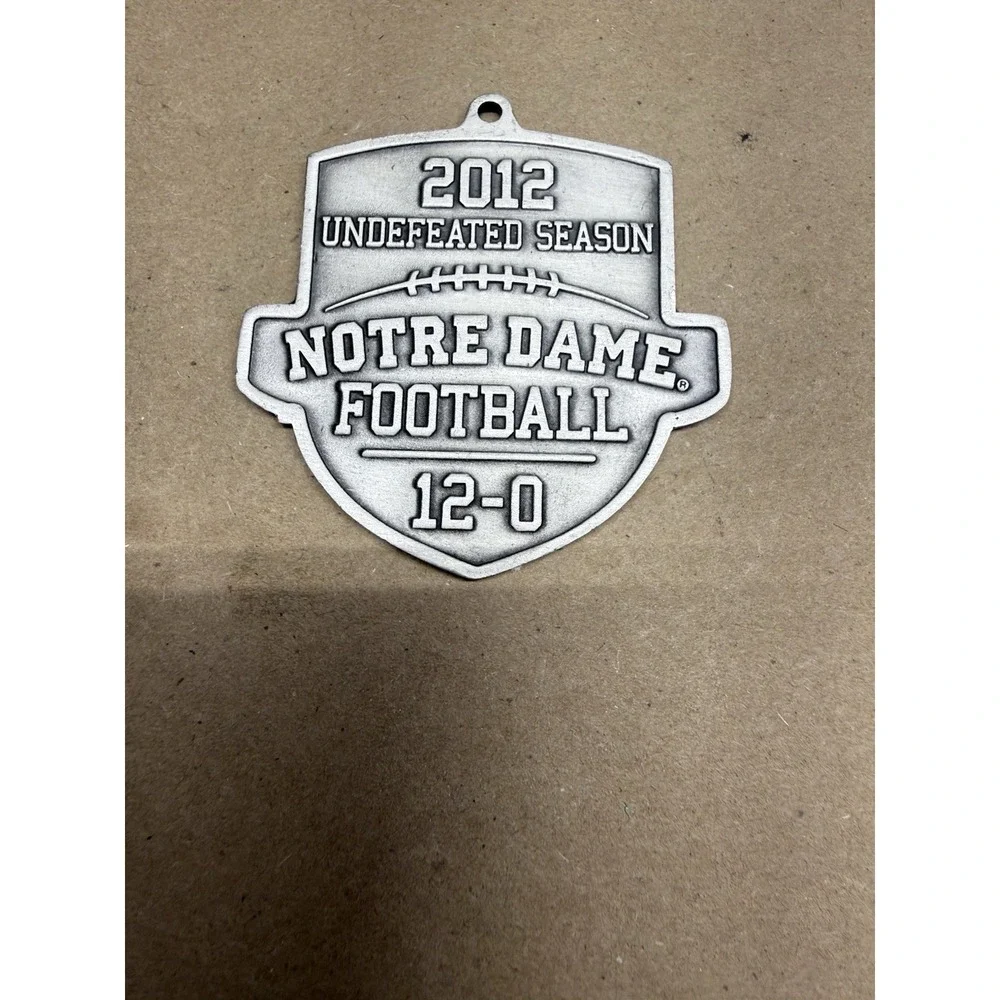 2013 Discover BCS National Championship Notre Dame 12-0 Metal Ornament Medal